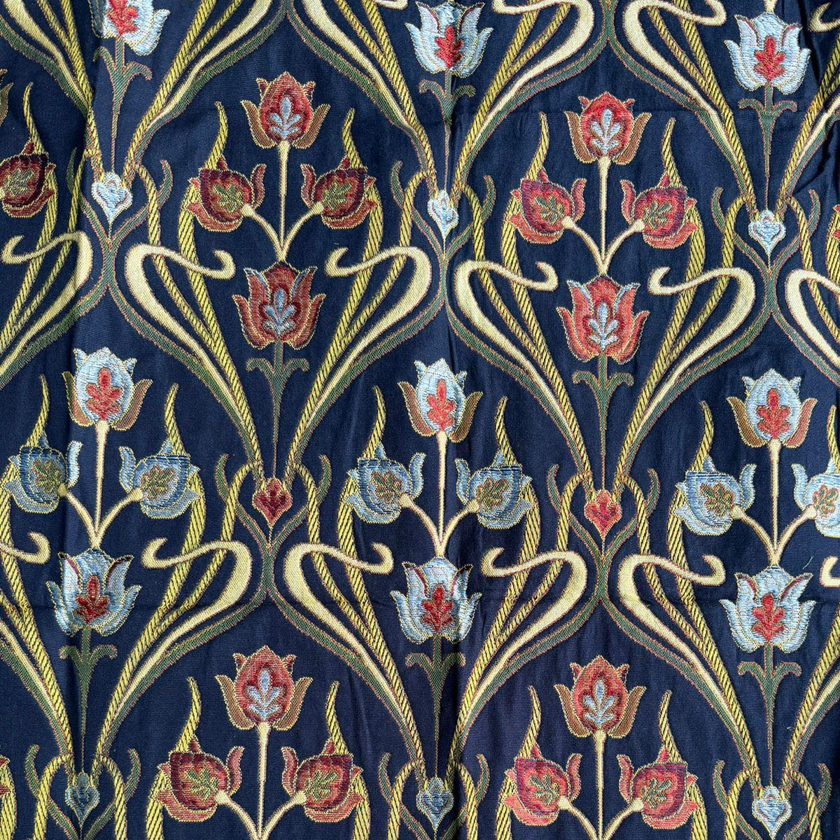 Art Nouveau floral curtain fabric