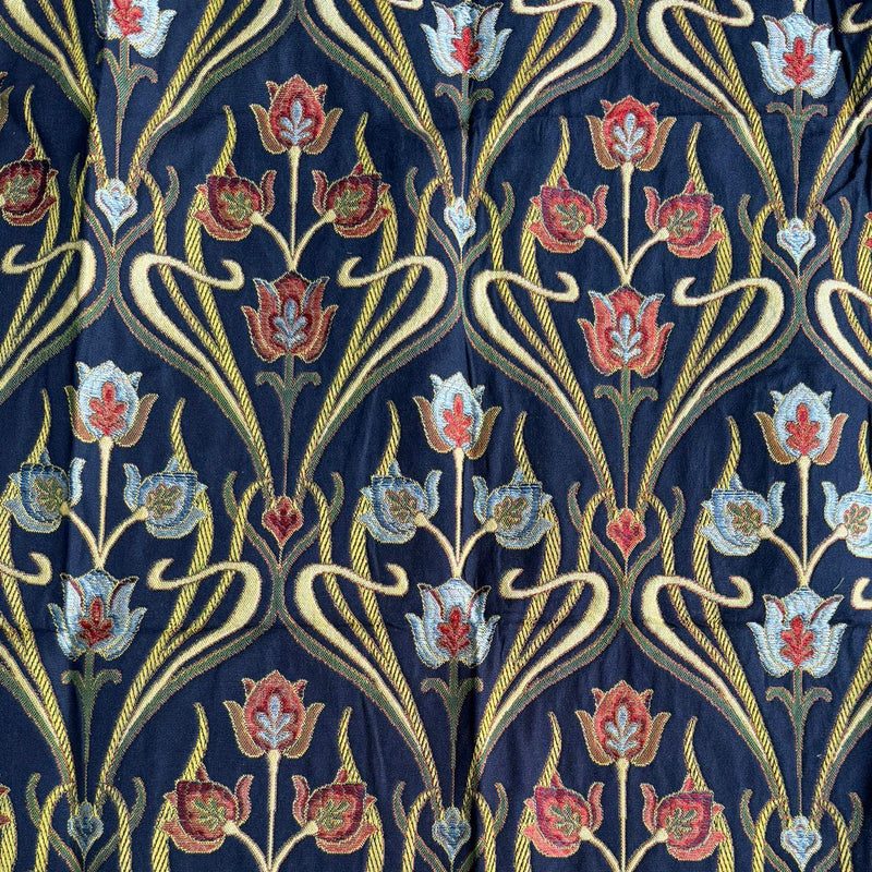 Art Nouveau floral curtain fabric
