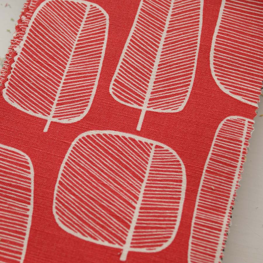 Mid Century Prints (Upholstery Grade) Little Trees Chilli