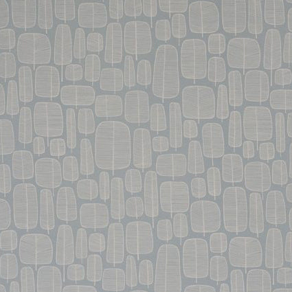 Mid Century Prints (Upholstery Grade) Little Trees London Fog