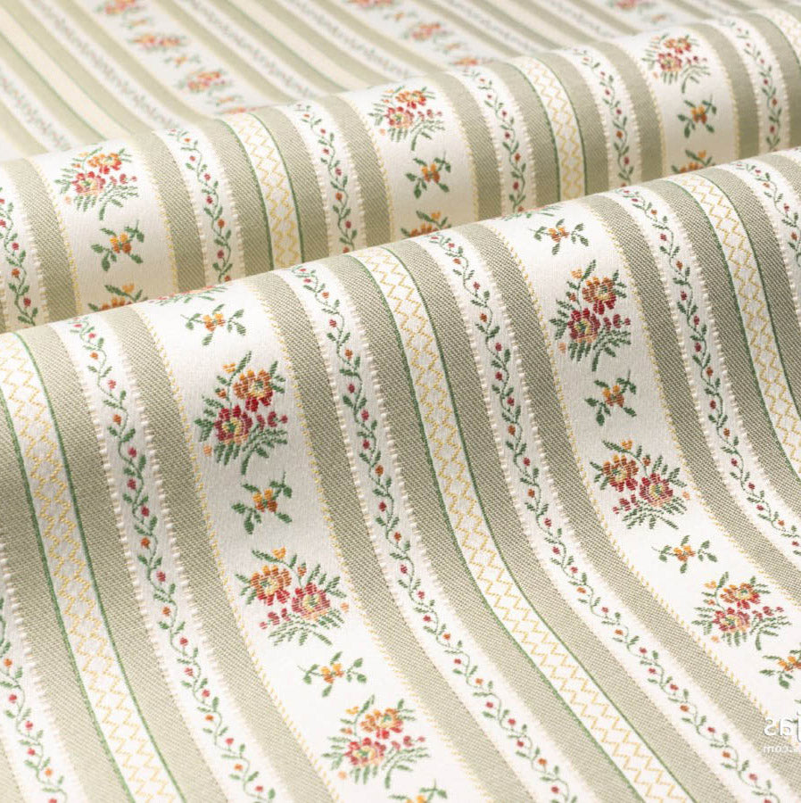Georgiana Blythe Floral Stripe Green