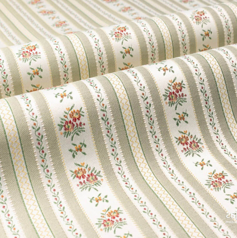 Georgiana Blythe Floral Stripe Green