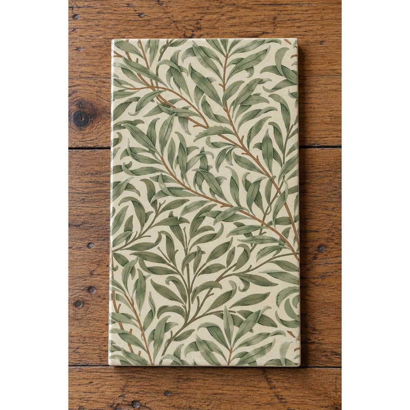 William Morris Willow Bough 20cm x 30cm Hand-made Ceramic Wall Tile
