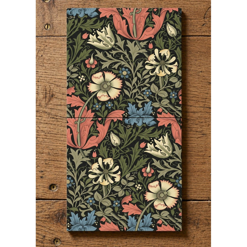 William Morris Compton 2 piece 20cm x 20cm Hand-made Ceramic Wall Tile set