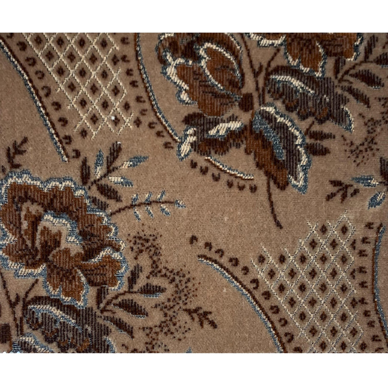 Coniston Cut Pile Velvets Large Floral Lattice Oak
