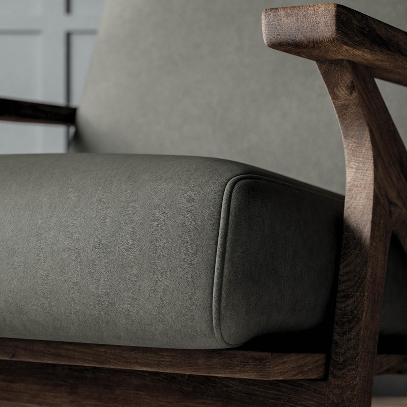 Voris Pancho Slate Crib 5 Faux Leather