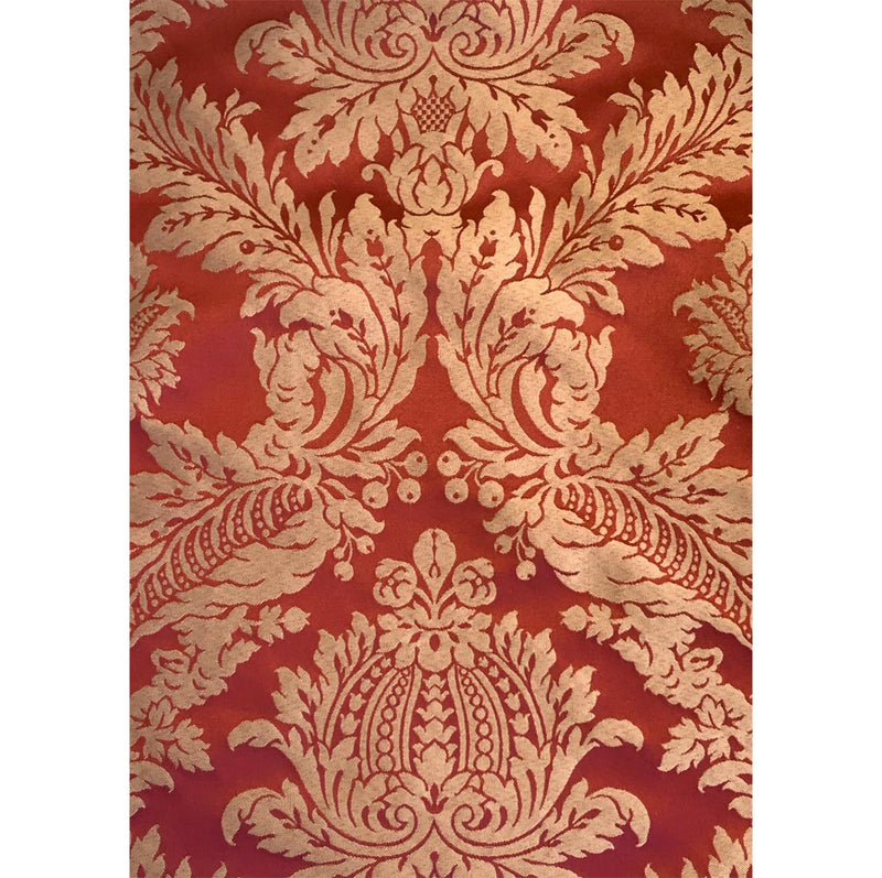 Raphael Damasks Classic Ogee Red and Gold Large Scale