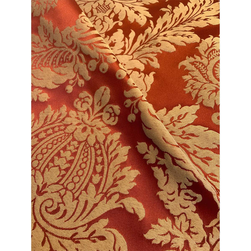 Raphael Damasks Classic Ogee Red and Gold Large Scale