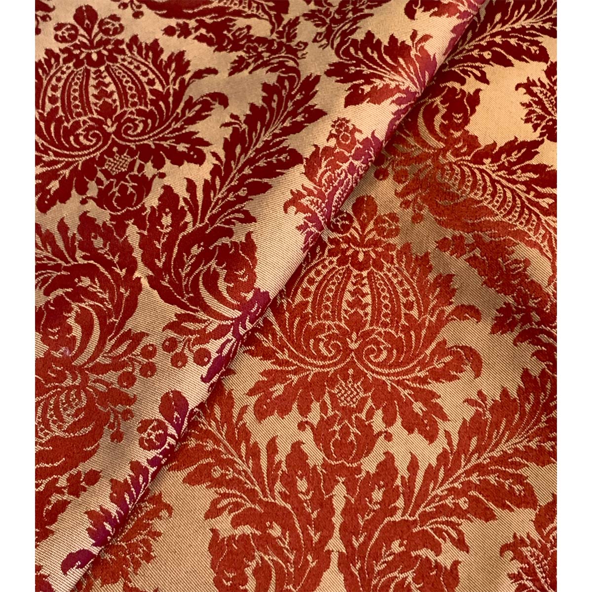 Raphael Damasks Classic Ogee Red and Gold