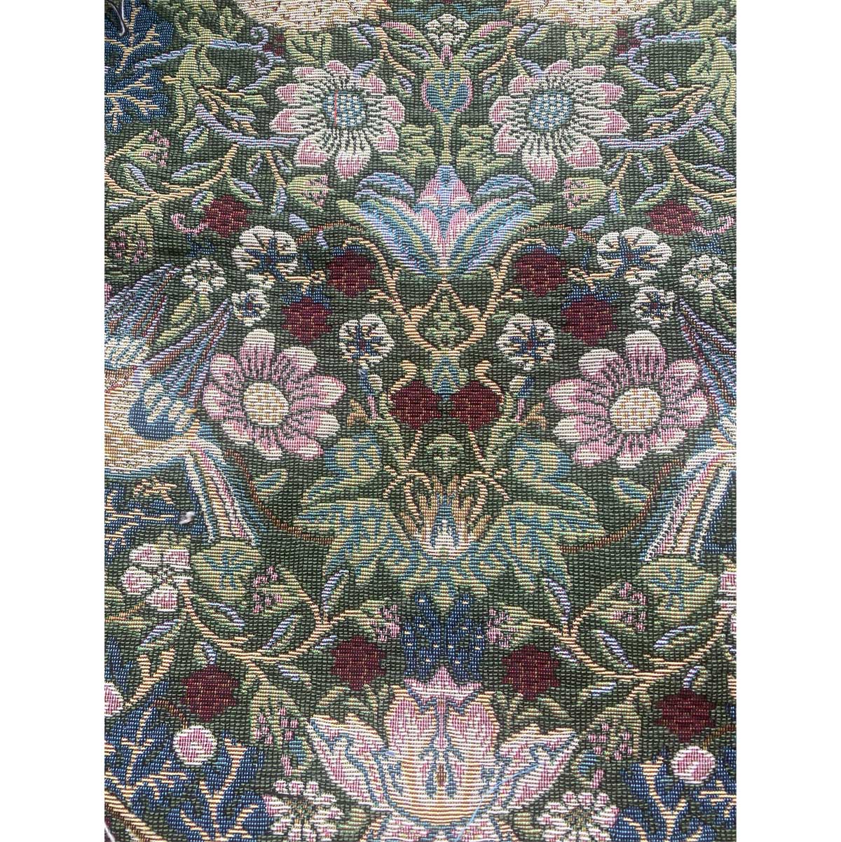 W Morris Tapestry and Chenille Strawberry Thief Heavy Tapestry Green
