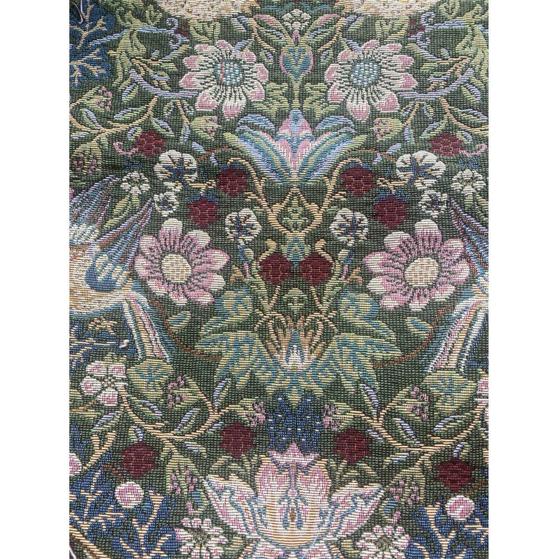 W Morris Tapestry and Chenille Strawberry Thief Heavy Tapestry Green
