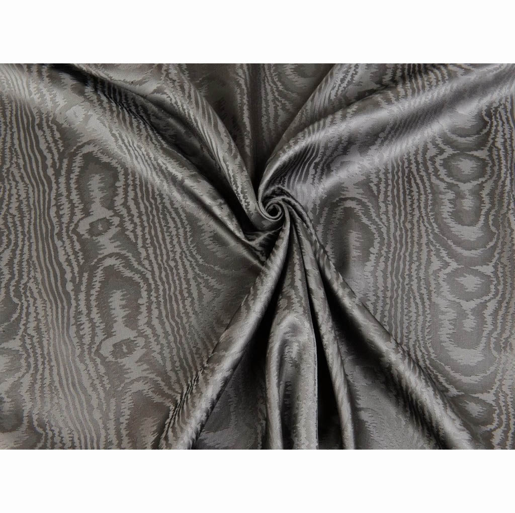 Moire Curtain Brocade Black