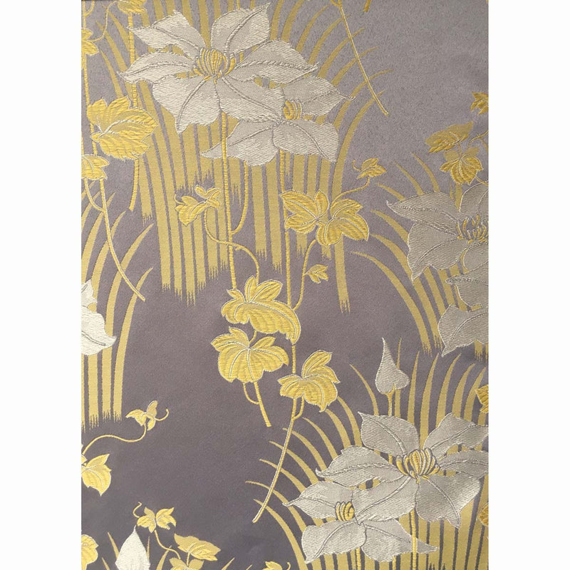 Art Nouveau Horta Flowers Grey and gold