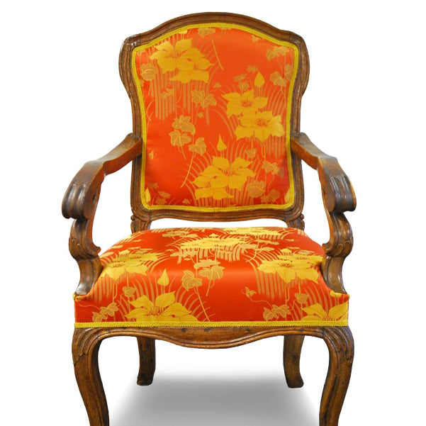 Art Nouveau Horta Flowers Burnt Orange and Gold