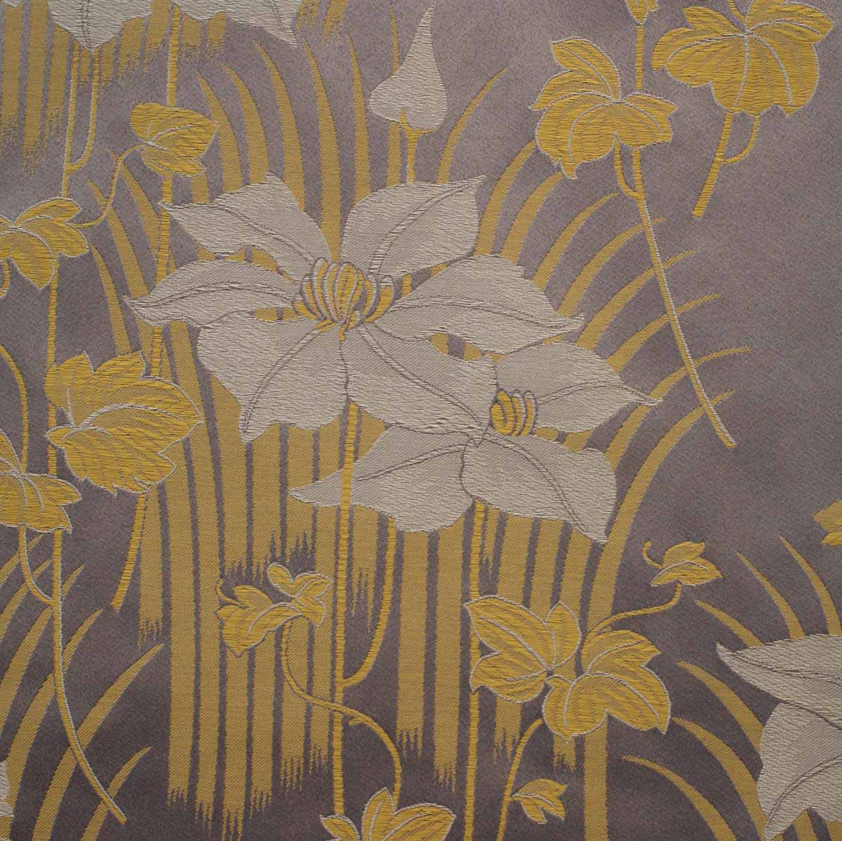 Art Nouveau Horta Flowers Grey and gold