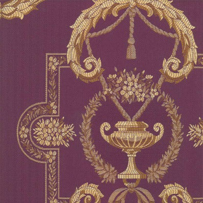 purple  curtain and upholstery chenillle fabric - Georgiana Reynolds Mulberry