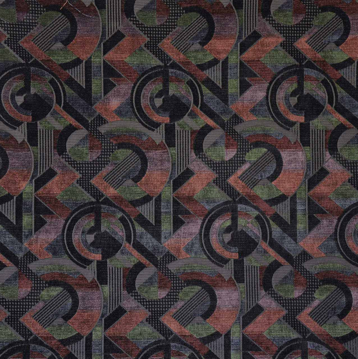 art deco chenille fabric