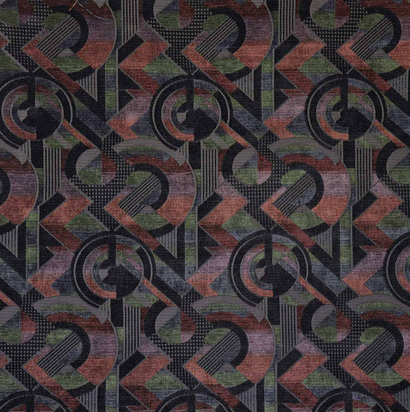 art deco chenille fabric