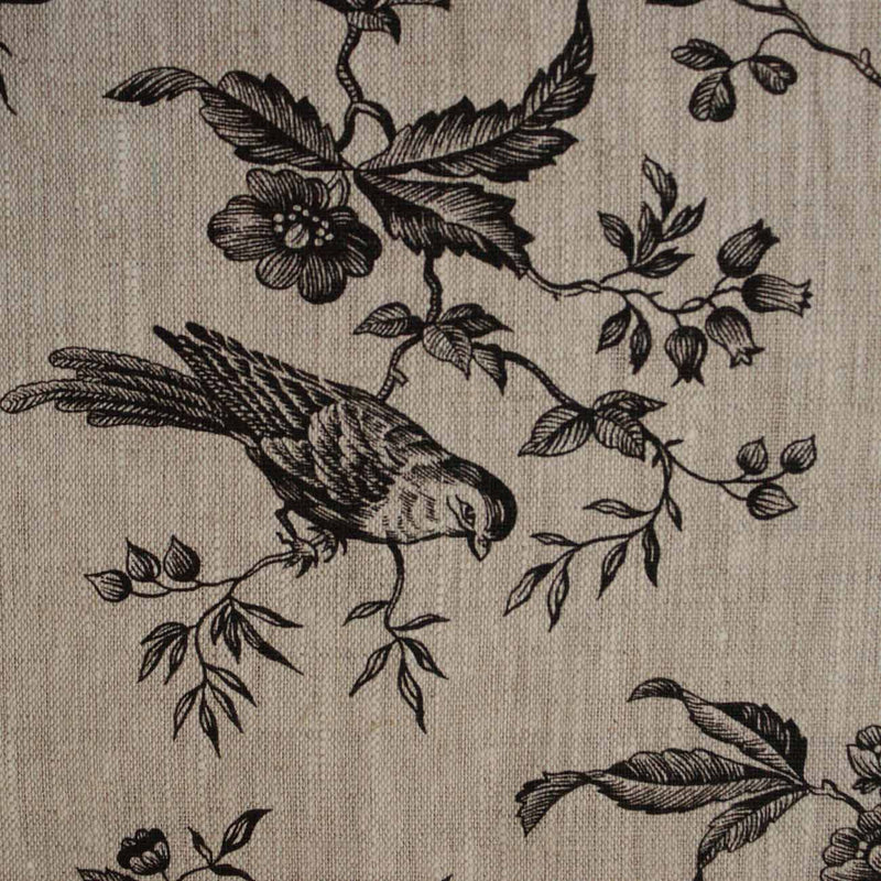 French Weaves and Prints Ornithology Black