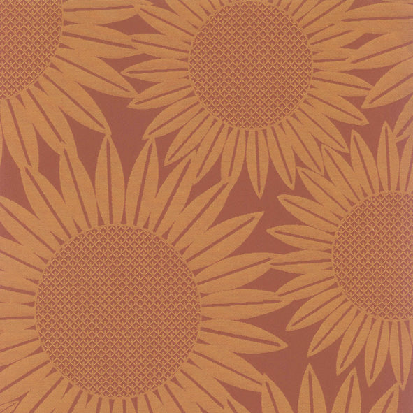 Mid Century Weaves Sunflowers Umber