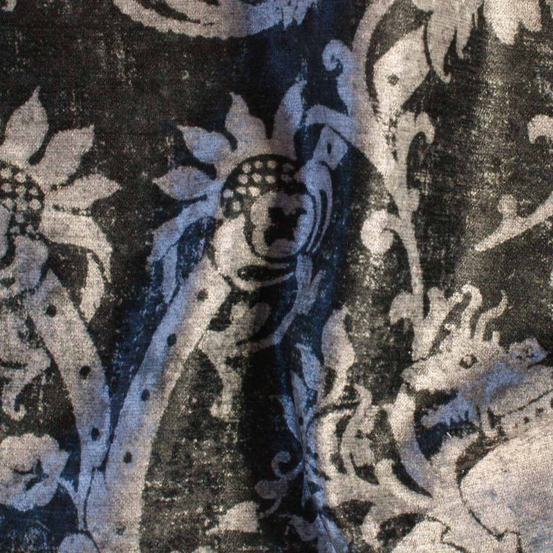 Guinevere Medieval Heraldic Beasts Basalt Velvet