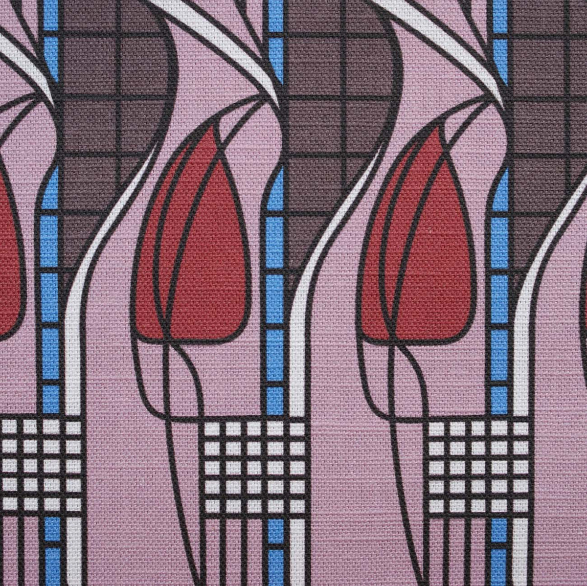 Charles Rennie Mackintosh Tulip and Lattice Fabric
