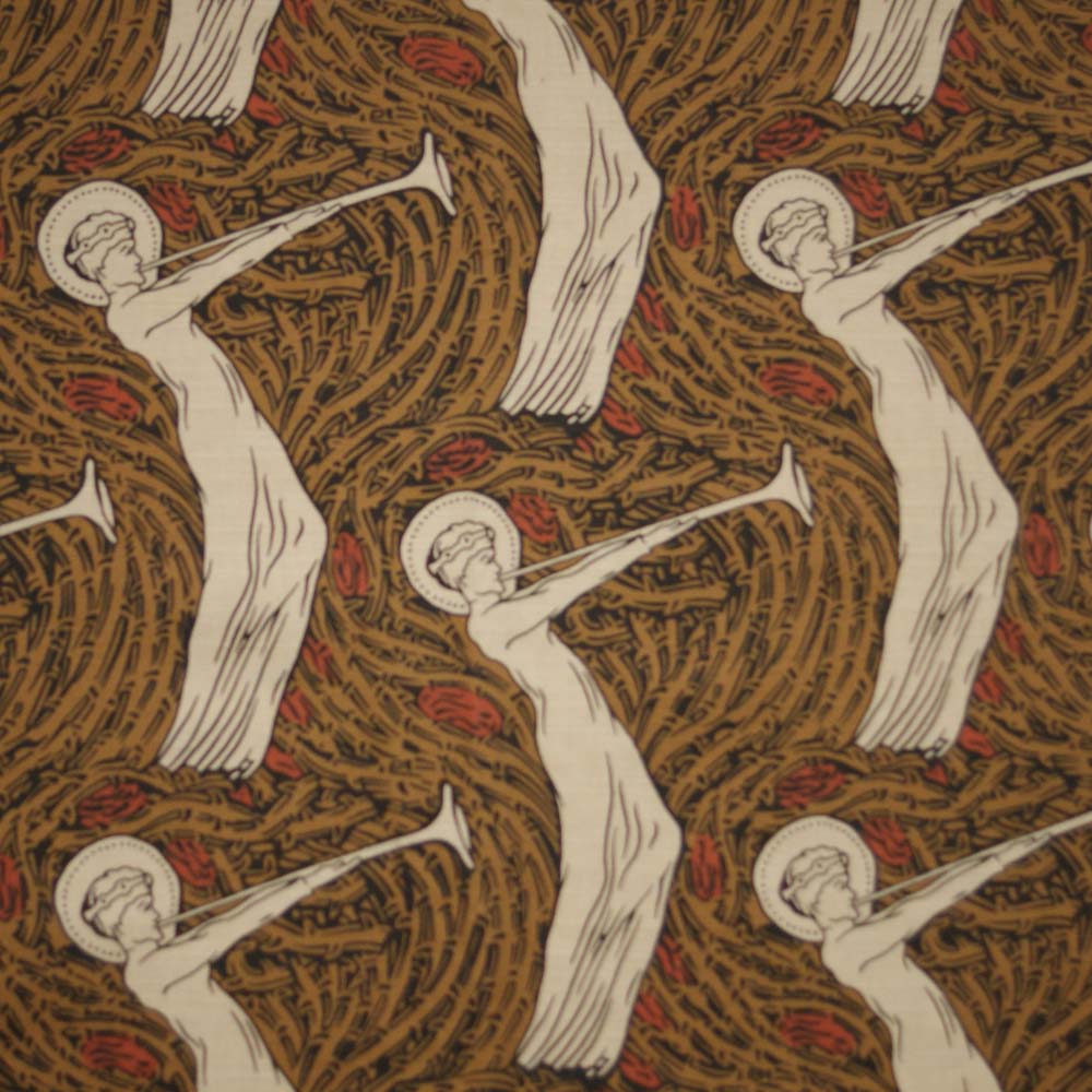 Peacock Plumes Feathers Print Fabric