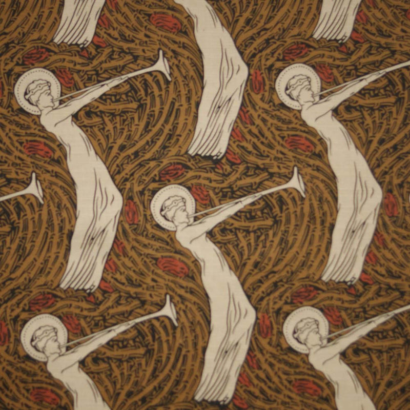 Peacock Plumes Feathers Print Fabric
