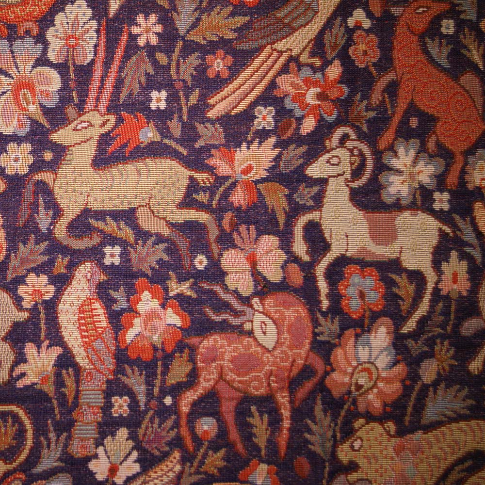 Guinevere Medieval Forest Animals Tapestry Navy Blue (limited sale price stock)