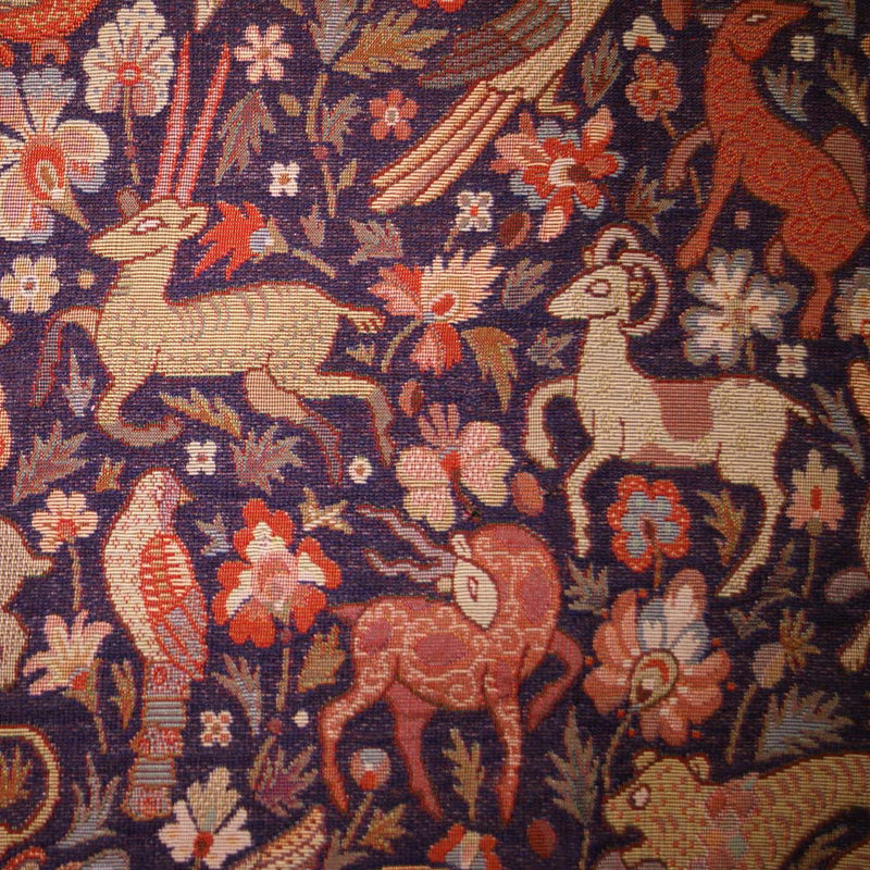Guinevere Medieval Forest Animals Tapestry Navy Blue (limited sale price stock)