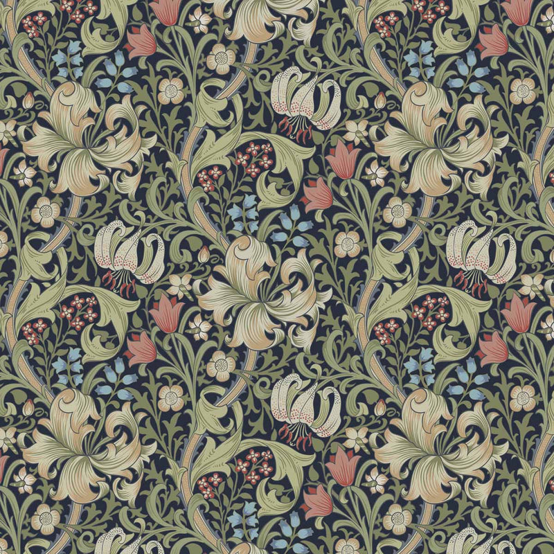 William Morris Golden Lily Print Fabric