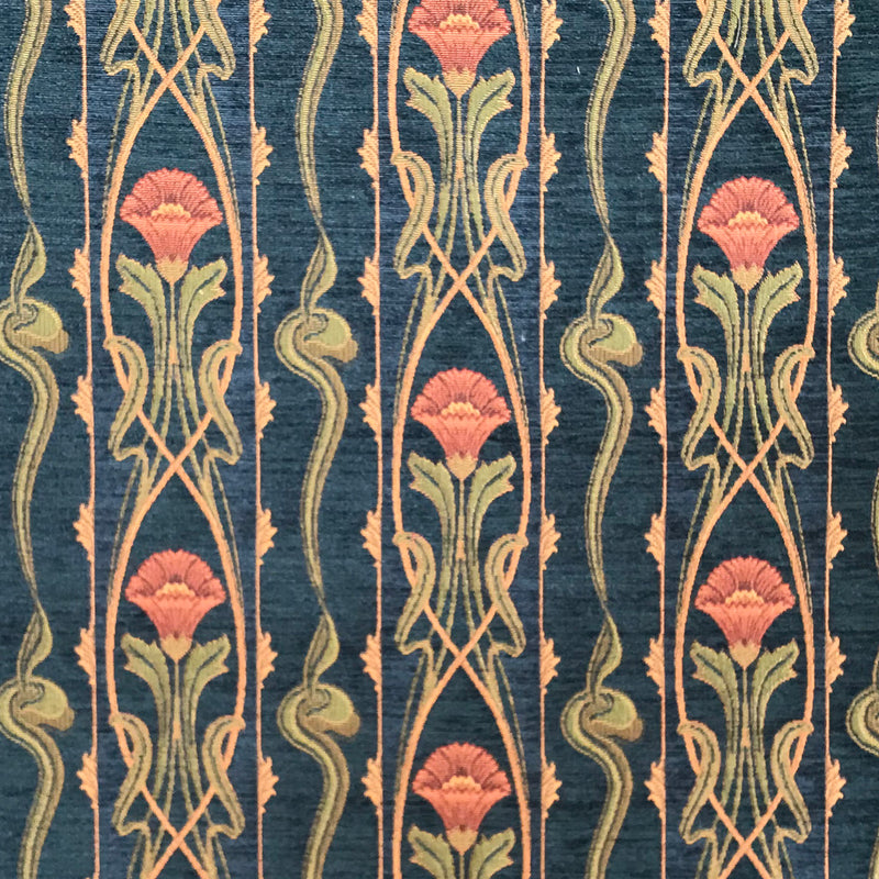 Lavirotte Bleu Lineaire Dyed Velvet - FREE SAMPLE