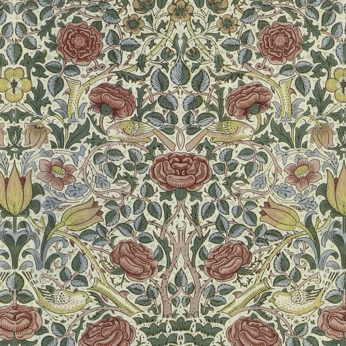 William Morris Designs Bird and Rose Print