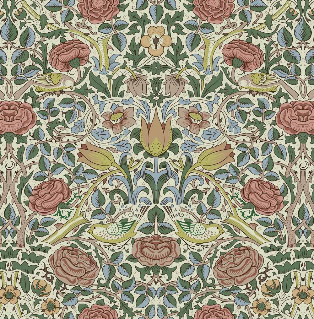 william morris pink and rose fabric