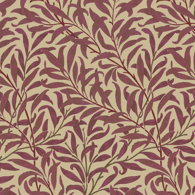 William Morris Designs Willow Bough Crimson Velvet