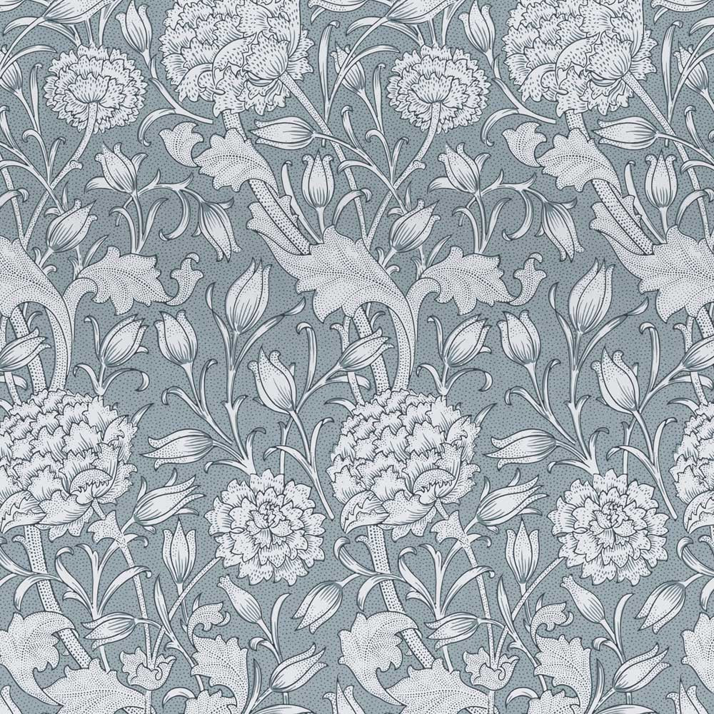 William Morris Designs Wild Tulips Dusty Blue Cotton Print