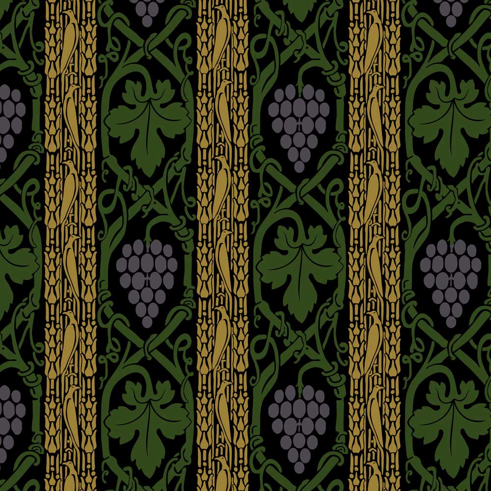 Edmund Hunter Vineyard Edwardian Arts and Crafts Curtain Upholstery Fabric