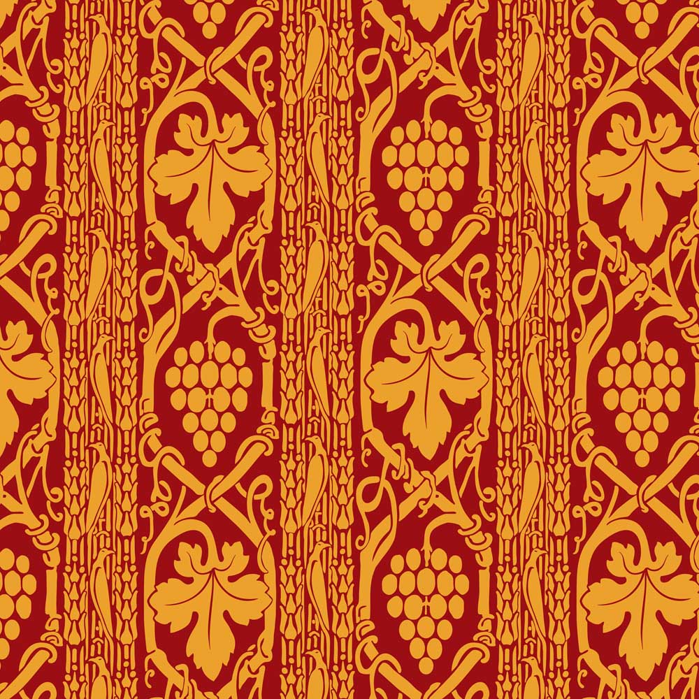 Edmund Hunter Vineyard Edwardian Arts and Crafts Curtain Upholstery Fabric