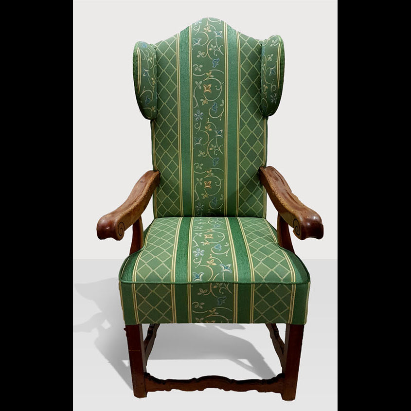 Georgiana Biedermeier Green Georgian Floral Stripe