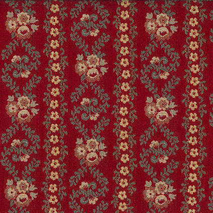 Rustic style floral stripe fabric