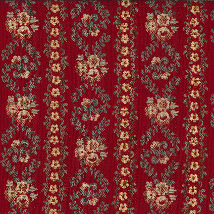 Rustic style floral stripe fabric