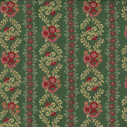 Rustic style floral stripe fabric