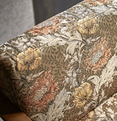 William Morris Designs Morris Floral Gold and Brown