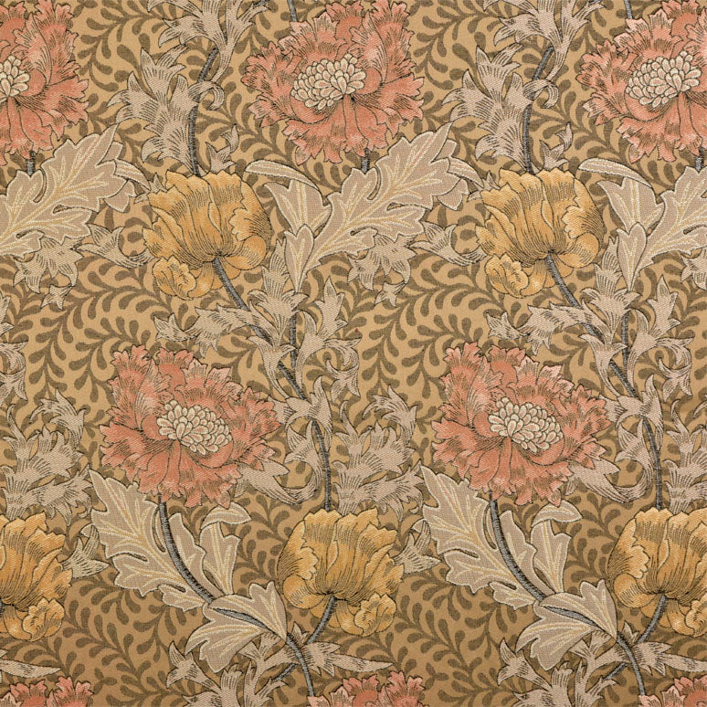 William Morris Designs Morris Floral Gold and Brown