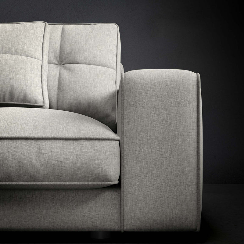 grey  curtain and upholstery chenillle fabric - Stratford Thunder