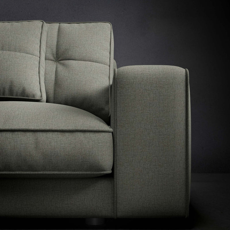 grey  curtain and upholstery chenillle fabric - Stratford Gunmetal