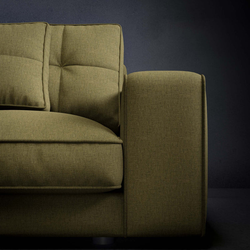green  curtain and upholstery chenillle fabric - Stratford Moss