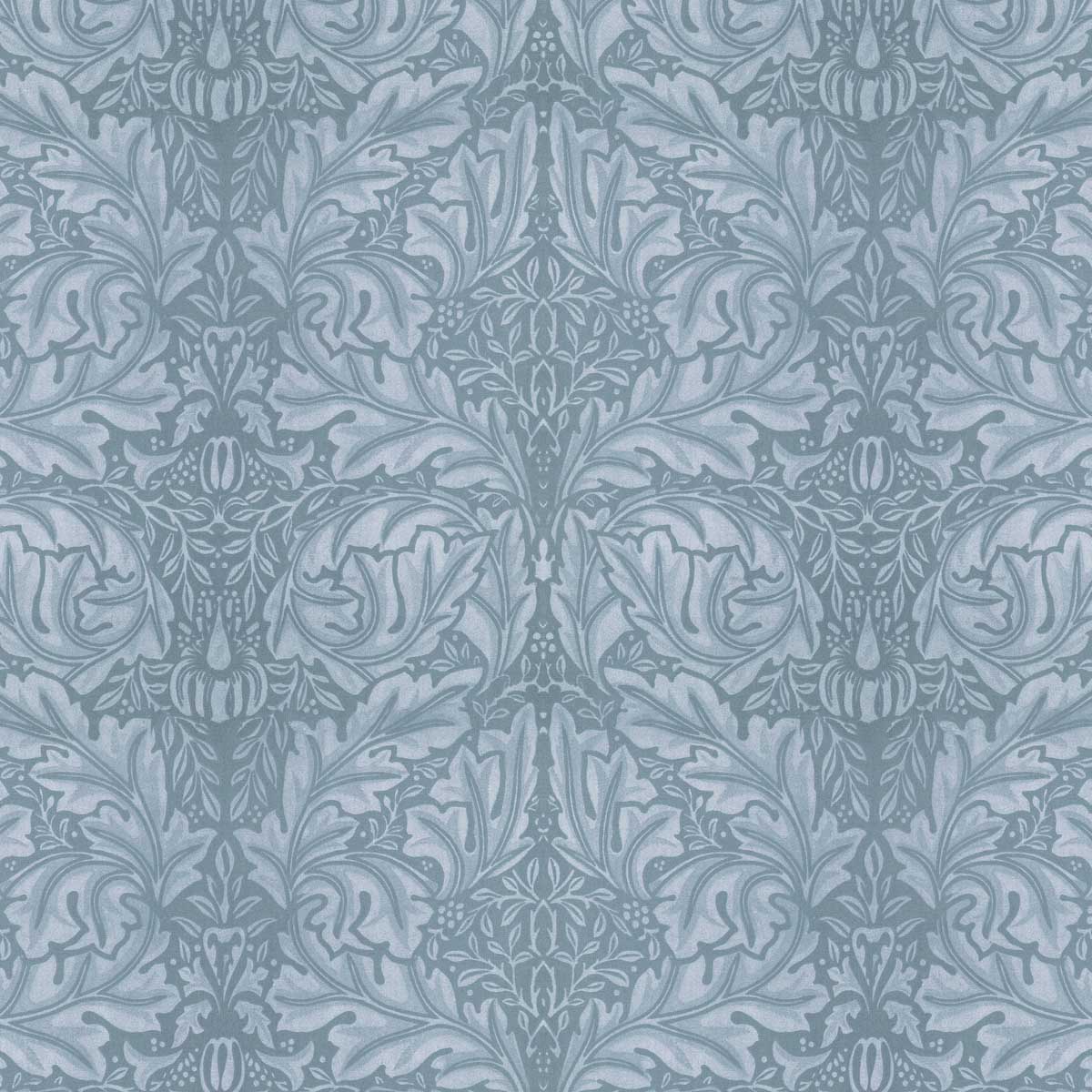 arts and crafts  blue velvet upholstery fabric - William Morris Designs Acanthus Velveteen Blue