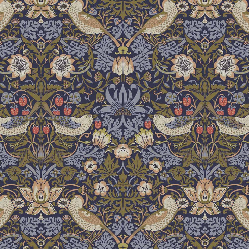 William Morris Strawberry Thief cotton linen print fabric