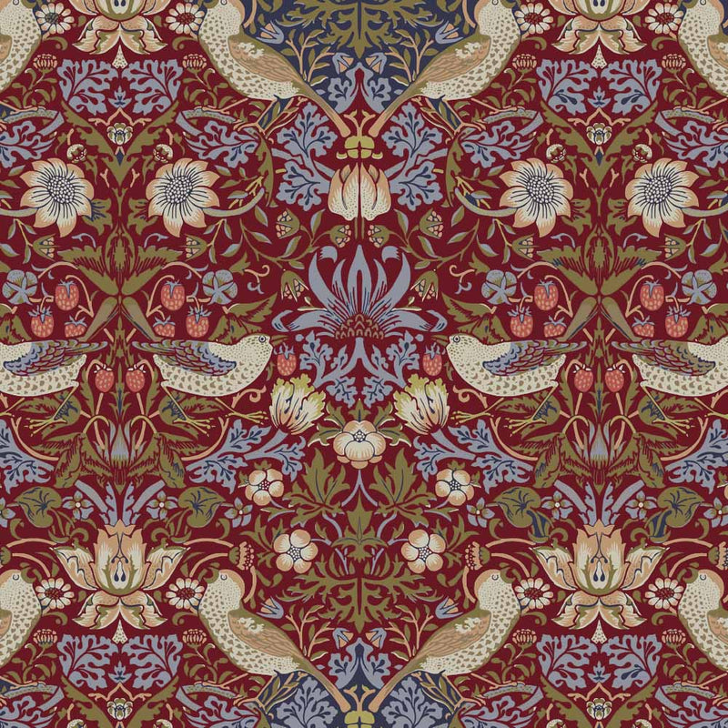William Morris Strawberry Thief cotton linen print fabric